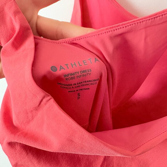 Athleta Infinity Dress NWT Coral Petal Pink Size Small - Picture 5 of 7